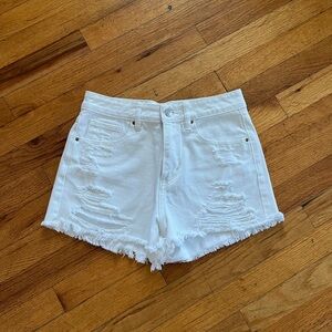 Pacsun White Mom Short Ripped